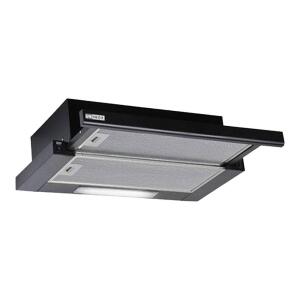 Ukinox TRAGER S 500 Sürgülü Aspiratör, Siyah, 60cm, 500m3 - 1