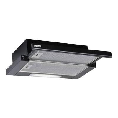 Ukinox TRAGER S 500 Sürgülü Aspiratör, Siyah, 60cm, 500m3 - 1